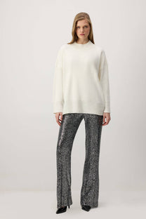 Pantaloni a gamba larga con paillettes