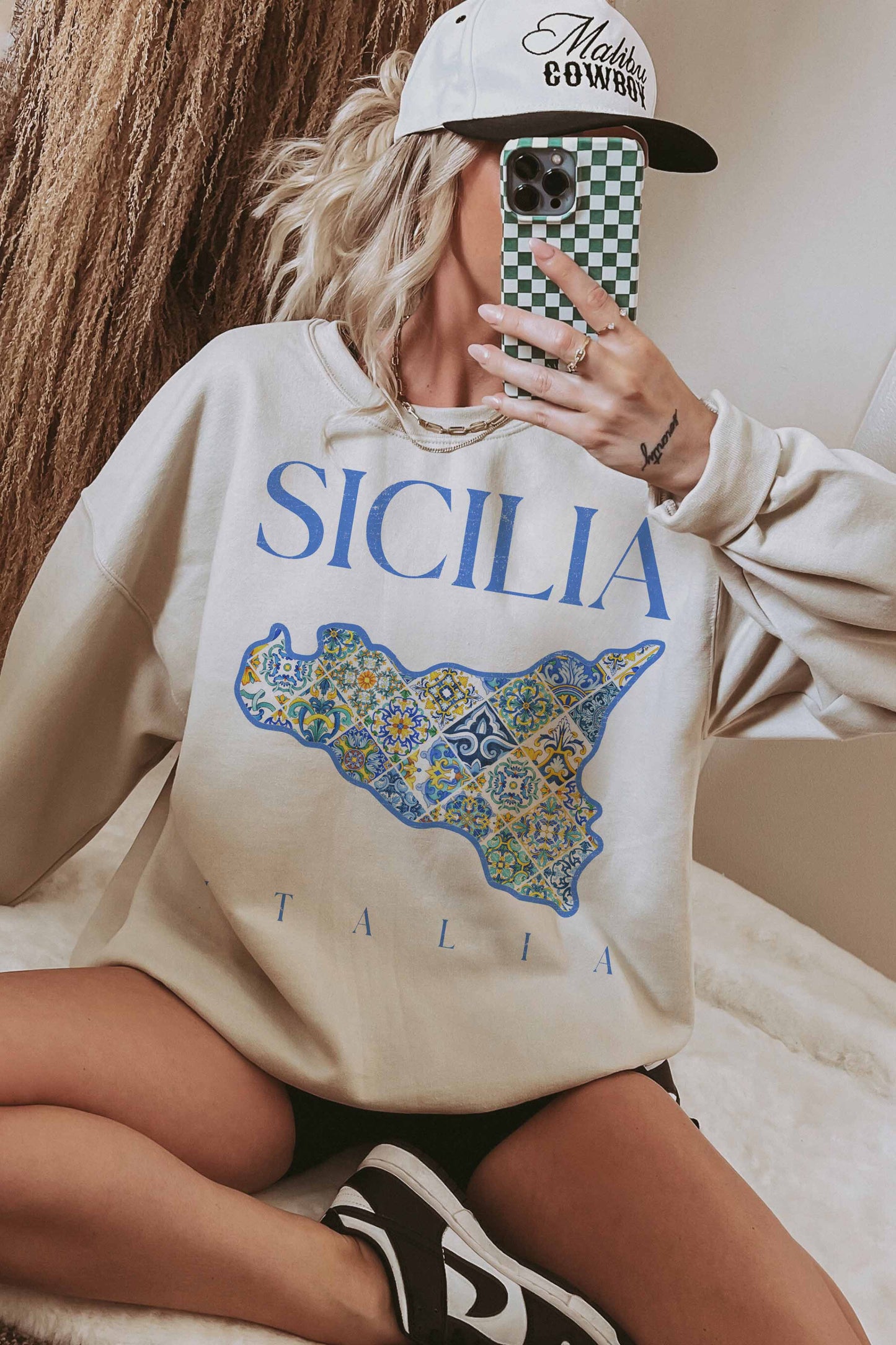 Felpa Oversize Sicilia Italia
