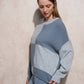 Maglione in maglia a quadri color block