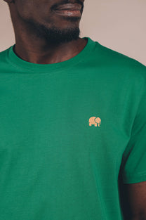 T-shirt Essential in Cotone Organico Verde Bosforo