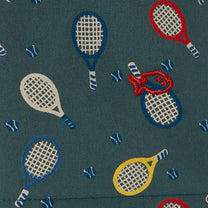 Boxer in cotone biologico con stampa racchette da tennis