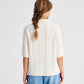 Maglione a maniche corte in lana d’agnello biologica Tulle - Bianco Sussurro