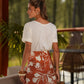 T-shirt Flame in cotone con scollo rotondo