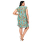 Abito estivo corto boho in cotone con scollo a V