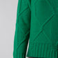 Maglione dolcevita a trecce in misto cashmere