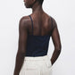 Top basic con scollo a V e spalline sottili