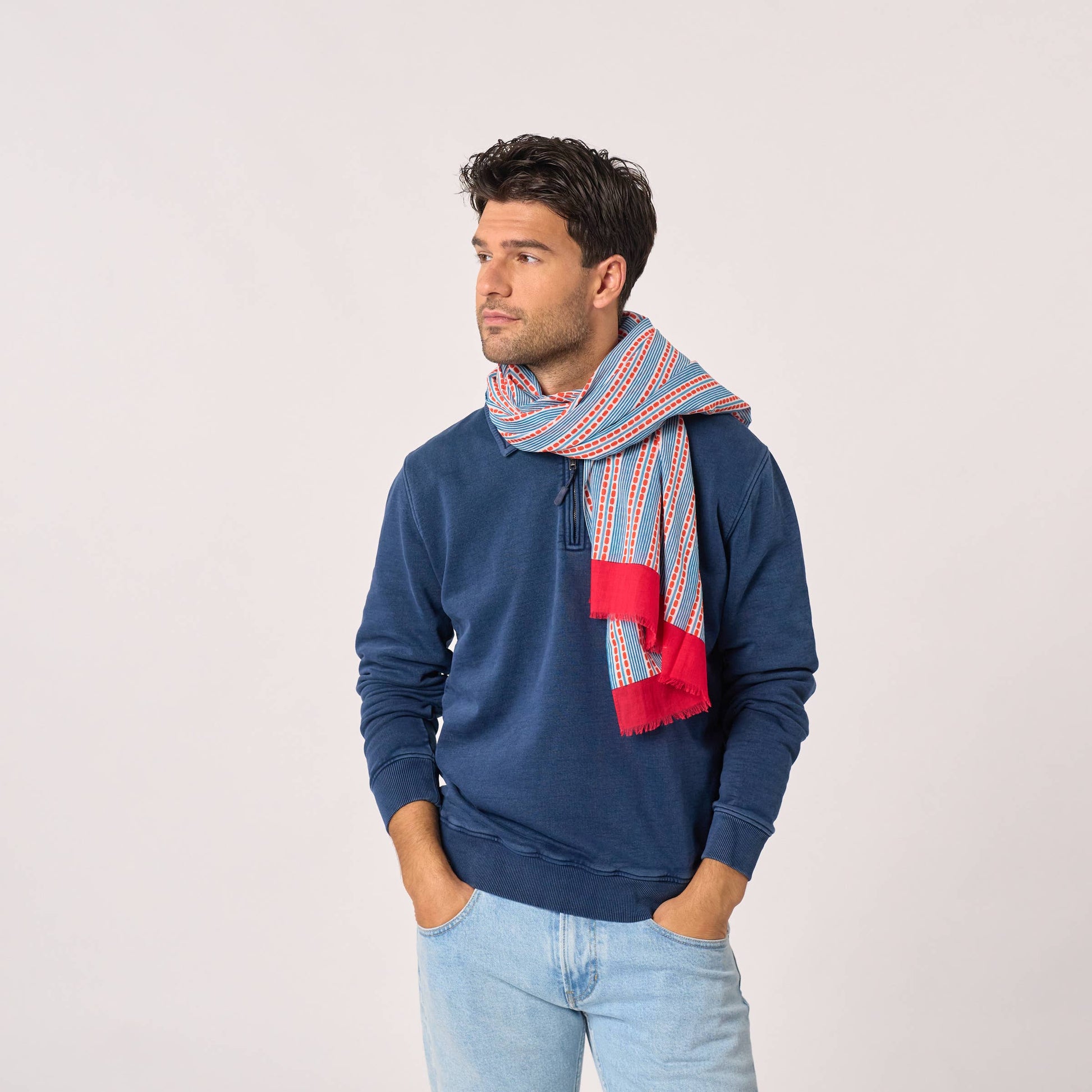 Foulard uomo in cotone biologico Porto