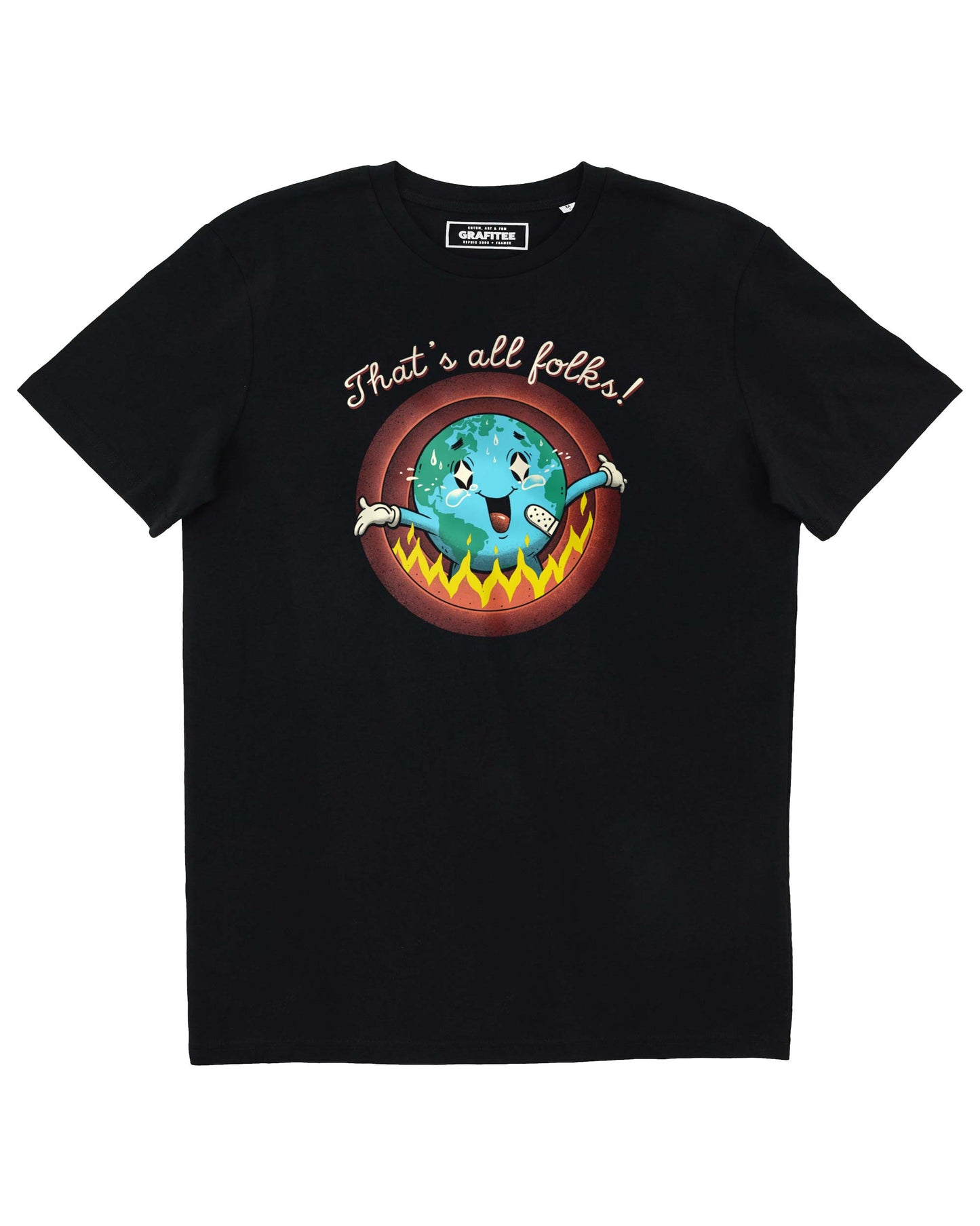 T-shirt unisex in cotone biologico con stampa Planet Humor