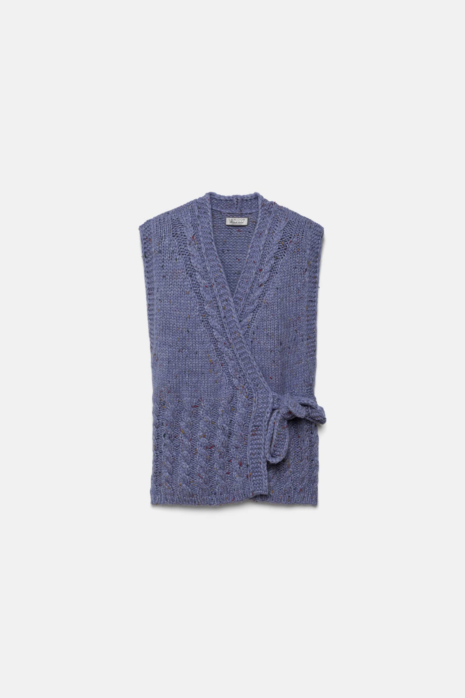 Gilet in Maglia Strutturata con Scollo a V