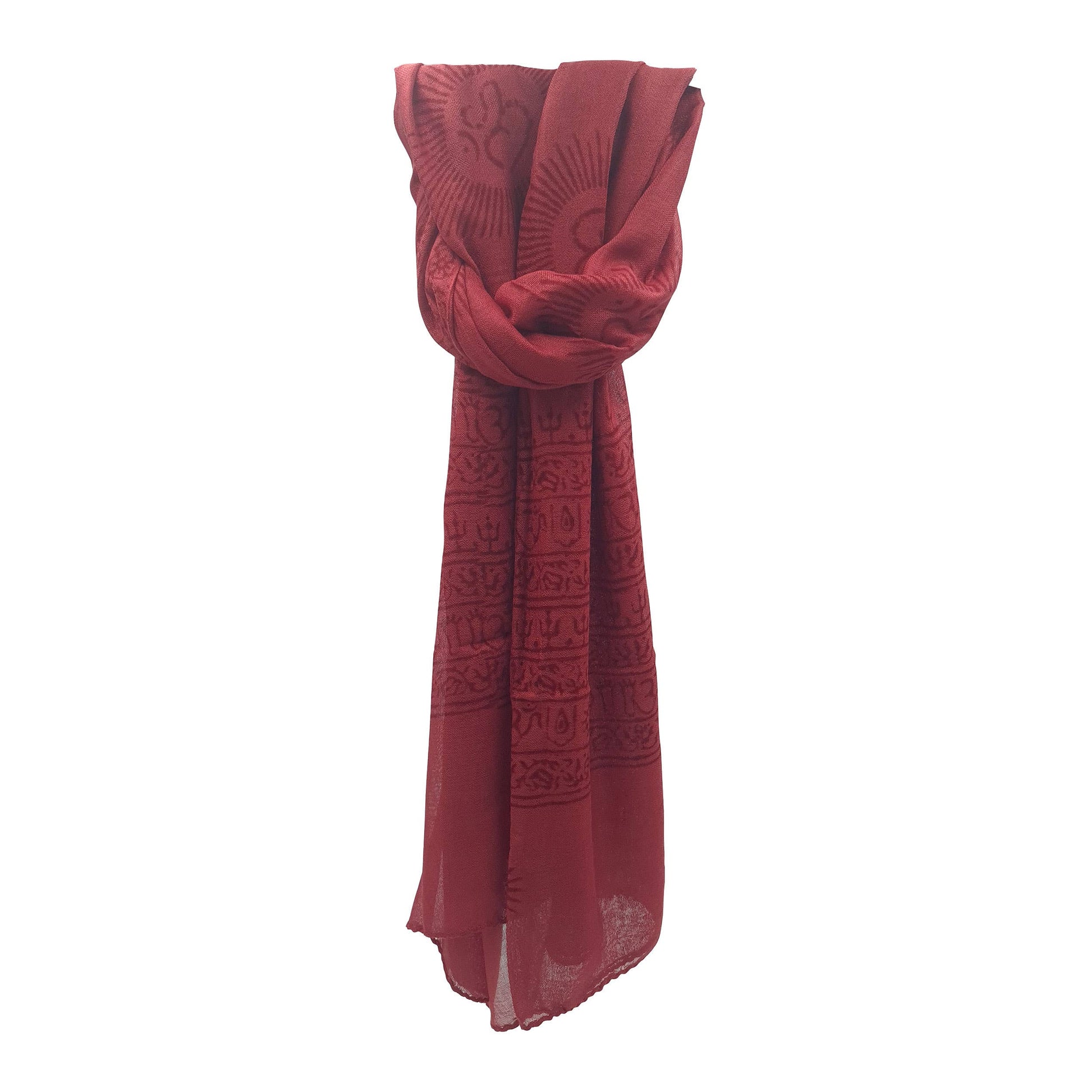 Foulard estivo in viscosa bordeaux