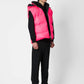 Gilet imbottito fluo con cappuccio removibile