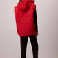Gilet imbottito con cappuccio rosso