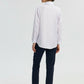 Camicia bianca con maniche plissettate