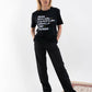 T-shirt Friends nera con grafica