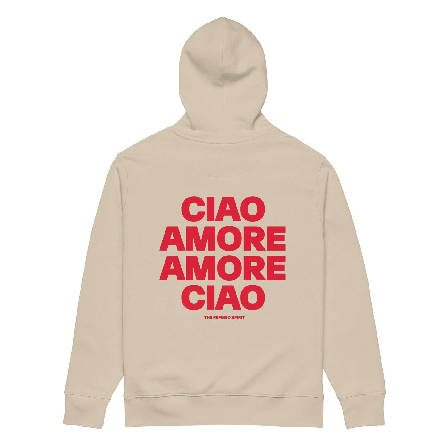 Felpa con cappuccio organica “Ciao Amore”