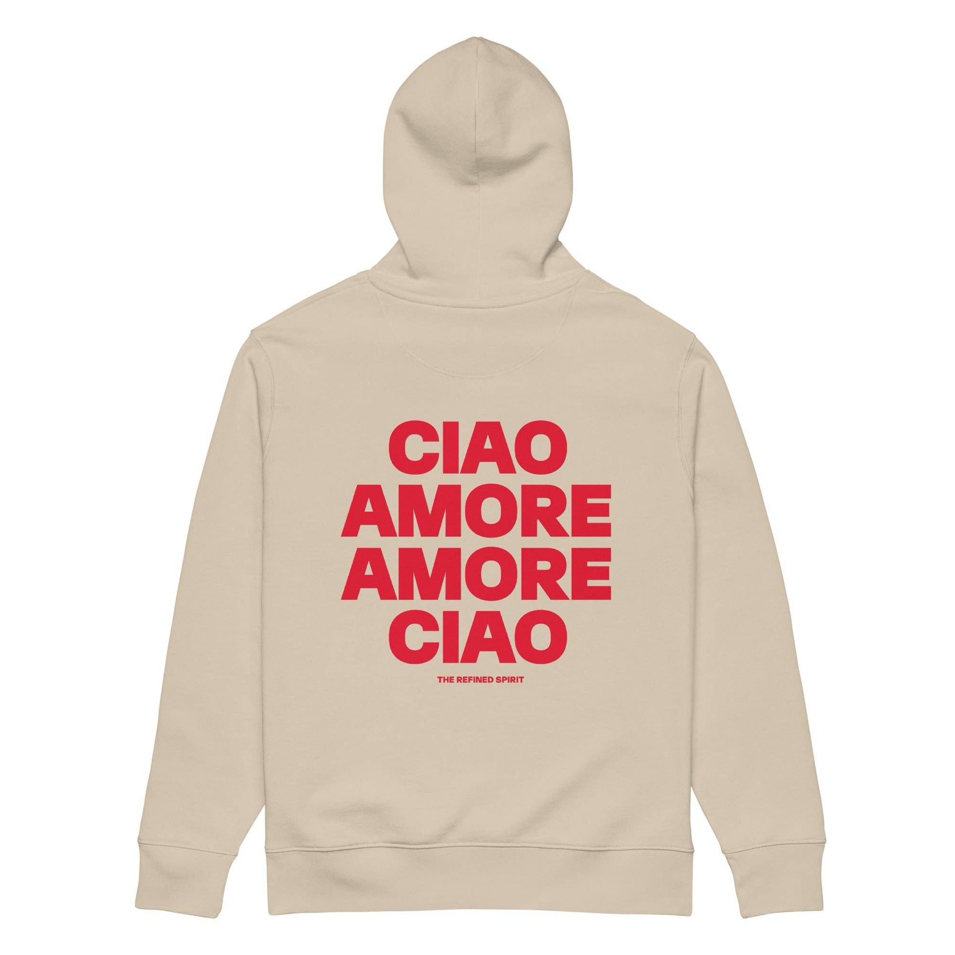 Felpa con cappuccio organica “Ciao Amore”