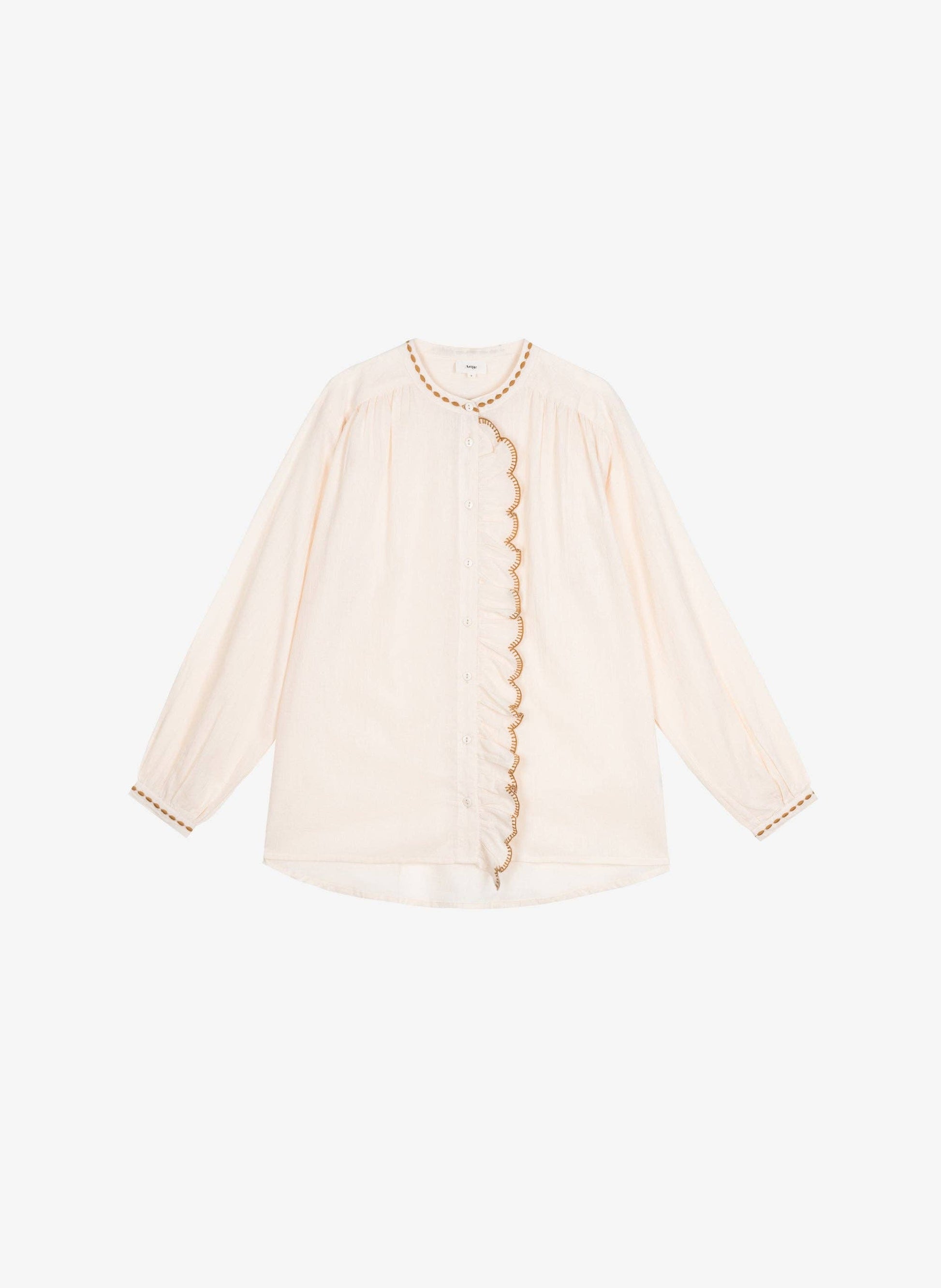 Camicia Soufiana nude in voile di cotone