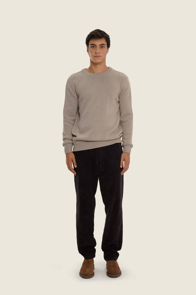 Maglione in maglia grigio in cotone biologico