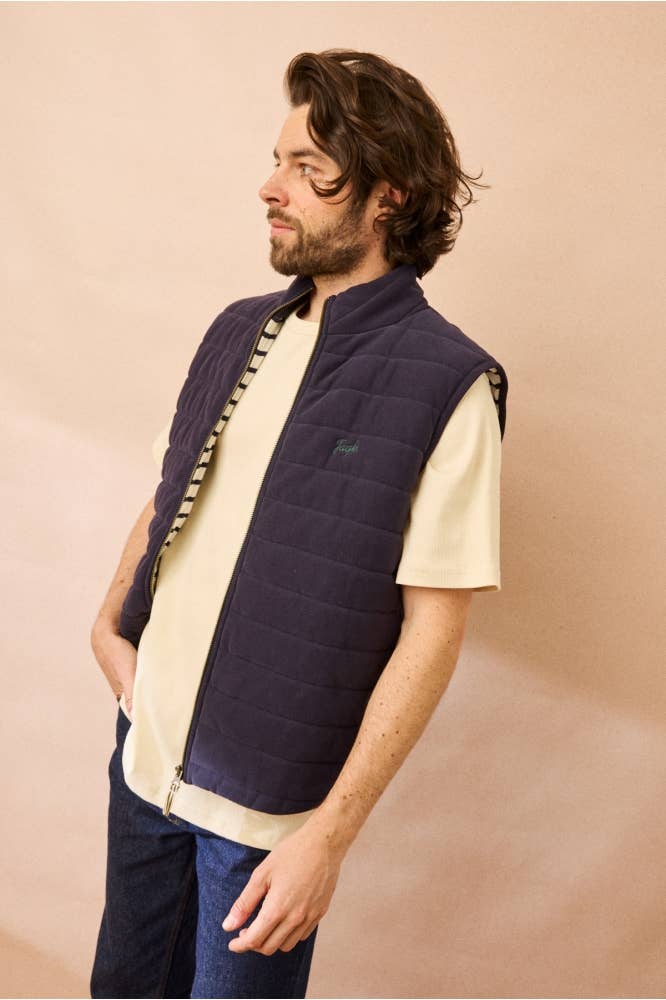 Gilet imbottito Ami Marine in pile di cotone