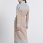 Cappotto lungo jacquard con cintura