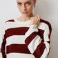 Abito in maglia a righe maxi oversize