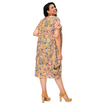 Abito midi estivo boho in voile di cotone con tasche