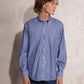 Camicia uomo a righe in cotone con colletto button-down