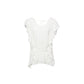 Blusa fluida con volant e schiena a V