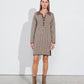 Abito in maglia jacquard con colletto polo e bottoni