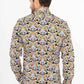 Camicia slim elasticizzata con stampa tigre