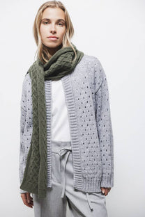 Cappotto cardigan in maglia strutturata da donna