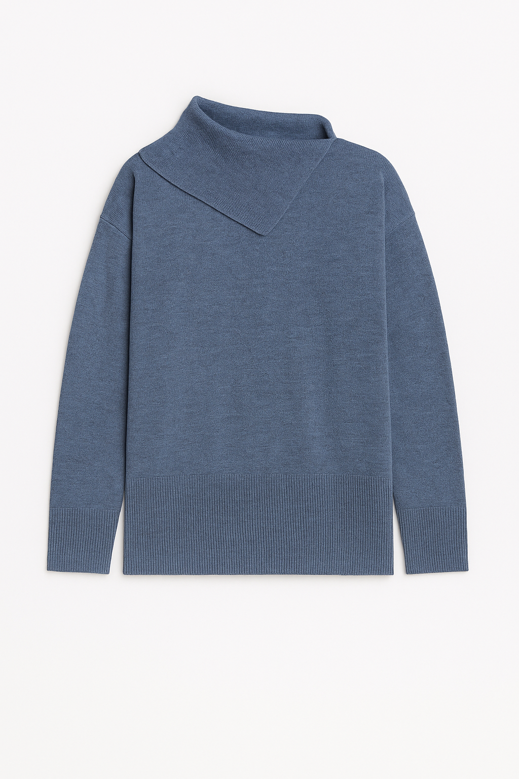 Maglia in Lana e Cashmere con Collo a Cascata