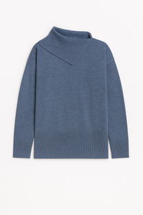 Maglia in Lana e Cashmere con Collo a Cascata
