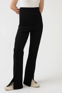 Pantaloni a vita alta in jersey con spacchi frontali