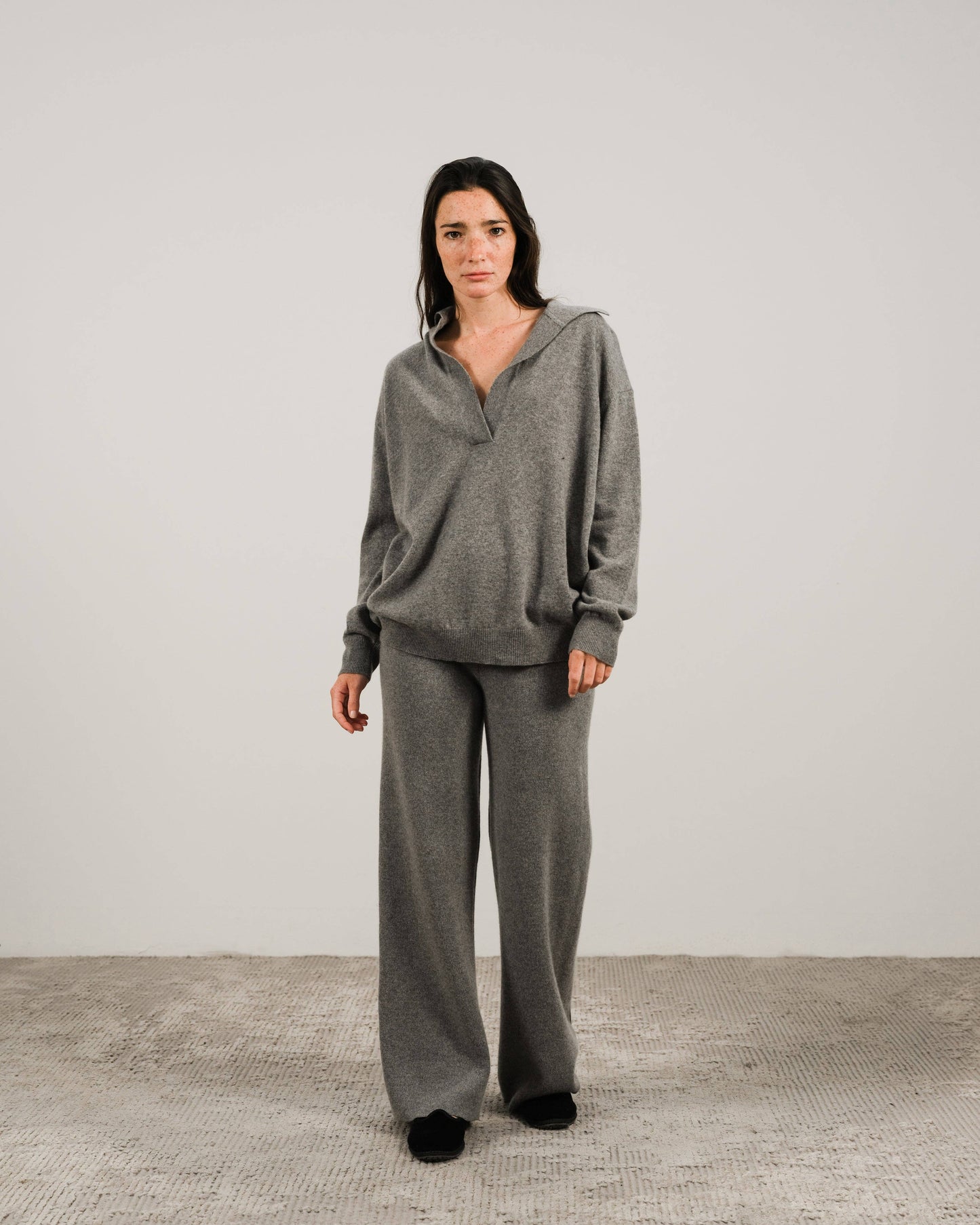 Polo in misto cashmere da donna
