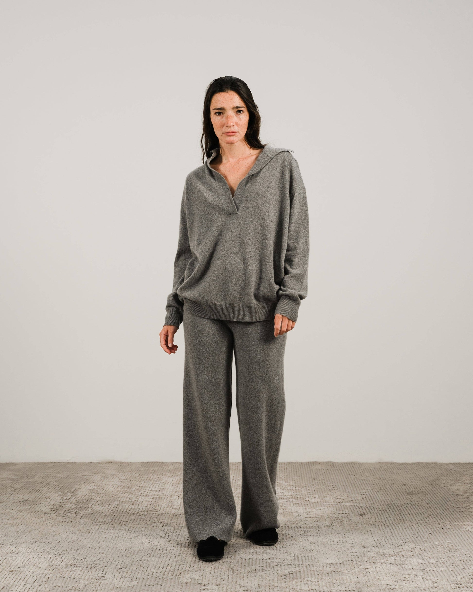 Polo in misto cashmere da donna