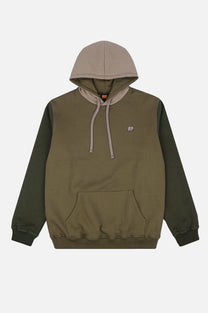 Felpa con cappuccio color block Gothic Olive