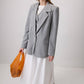Set gilet e blazer gessato coordinato