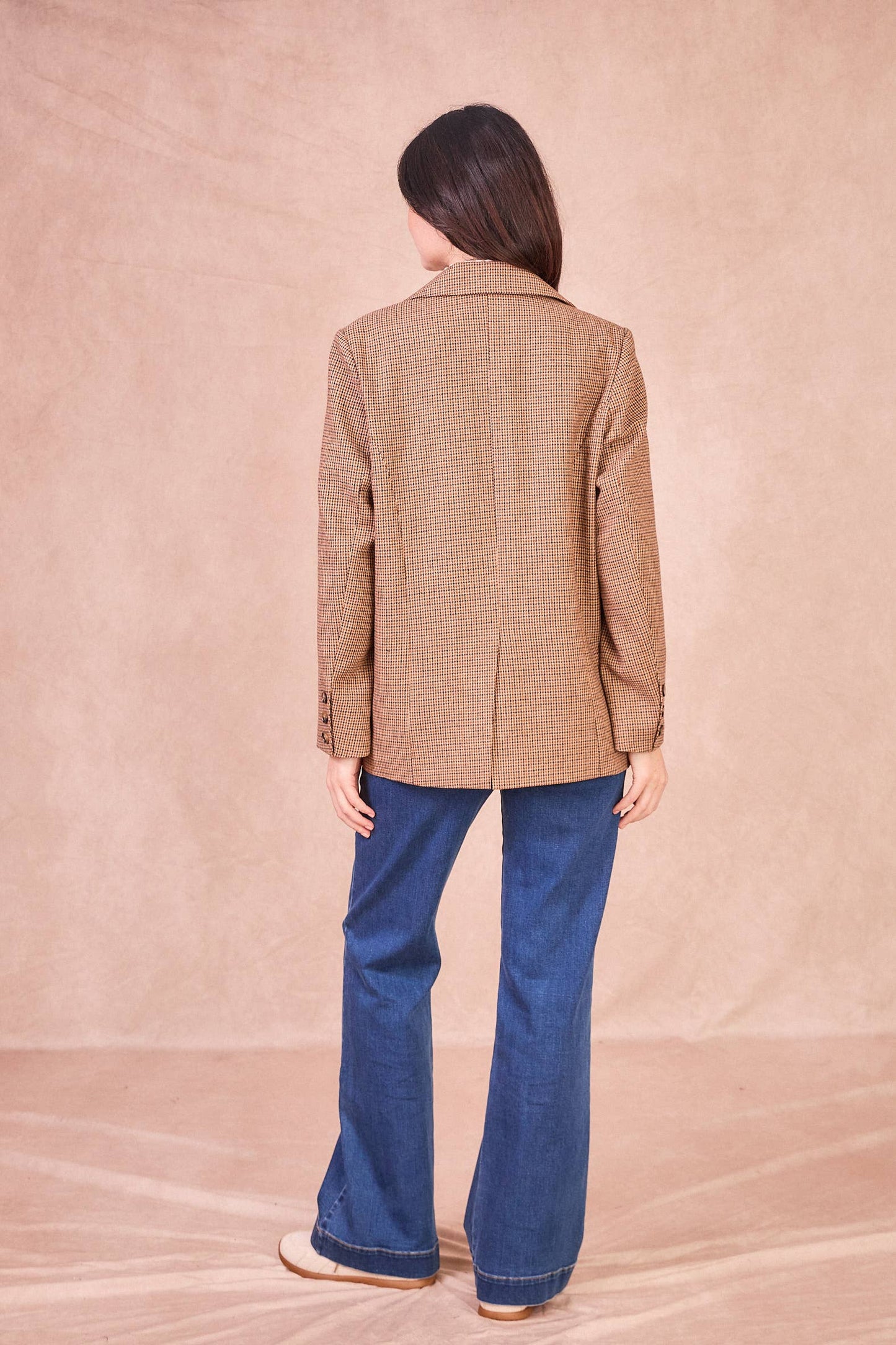 Giacca sartoriale a quadri in misto lana Gustin