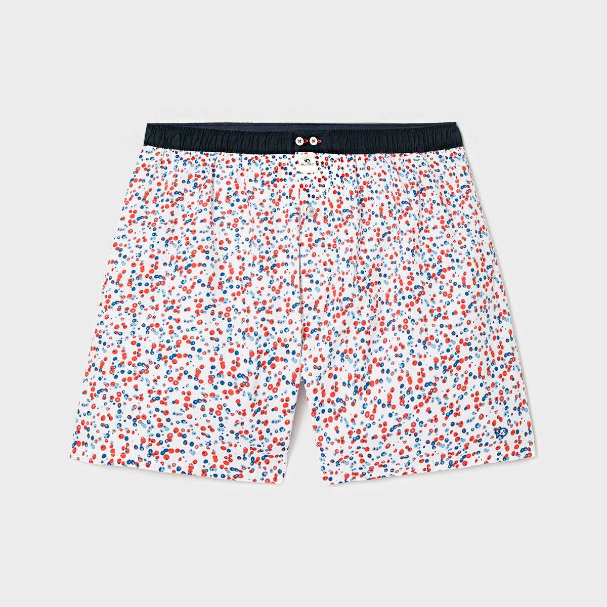 Bermuda boxer in cotone biologico con stampa Frizzante