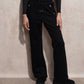Pantaloni jogger in tessuto matelassé con coulisse