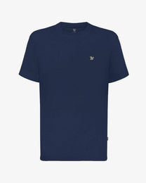 T-shirt blu antimacchia in cotone elasticizzato