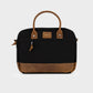Borsa porta laptop nera in cotone cerato