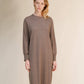 Abito midi in misto cashmere knit senza cuciture