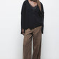 Cardigan a coste in maglia con bottoni