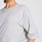 T-shirt Oversize in Cotone Biologico GOTS Grigio Melange