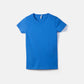 T-shirt basic in cotone elasticizzato blu