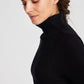 Maglia dolcevita a maniche lunghe in cotone biologico nera