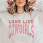 Felpa oversize grafica “Long Live Cowgirls”