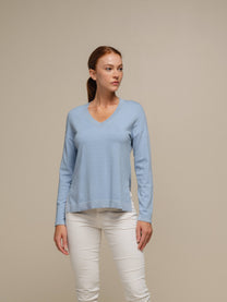 Maglione in maglia scollo a V con dettagli lurex